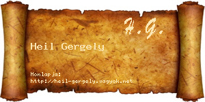 Heil Gergely névjegykártya